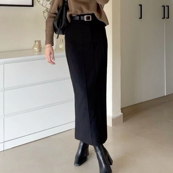 Bebe Sport Midi Skirt Pencil Maxi Slit Tight - Picture 1 of 5